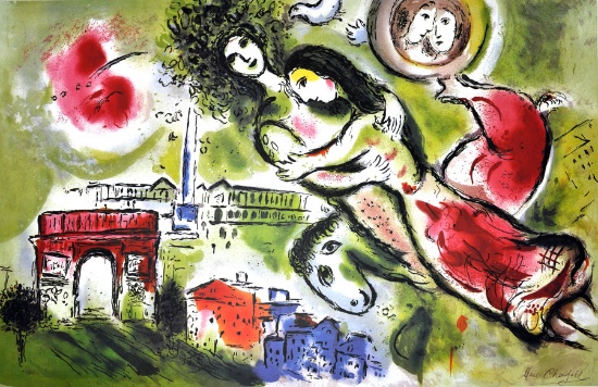 MARC CHAGALL (After) Romeo and Juliet Print, I414 of 500
