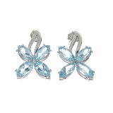 APP: 0.4k 9.08CT Marquise Cut Topaz Sterling Silver Earrings