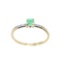 APP: 0.6k Fine Jewelry 14KT. Gold, 0.21CT Round Cut Green Emerald And Diamond Ring
