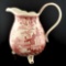 Red and White Jug  7.75 inch