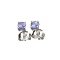 APP: 0.7k Fine Jewelry 0.70CT Round Cut Tanzanite And Sterling Silver Earrings