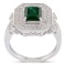 APP: 5.5k 1.28ct Emerald and 0.51ctw Diamond 18KT. White Gold Ring (Vault_R10_21881)