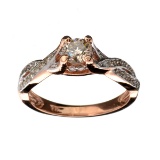 APP: 6.6k Fine Jewelry 14KT. Rose Gold, 0.68CT Round Cut Diamond Ring