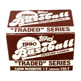 Rare 1990 Box ''''Traded'''' Series Baseball Cards 132 Player Cards Per Box