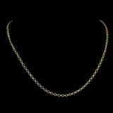 *Fine Jewelry 14KT. Gold, 4.8GR, 18'' Twisted Round And Shiny Link Chain (GL 4.8-15)