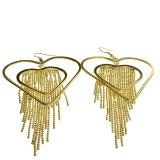 Charlotte Russe Designer Jewelry - (gold color) Heart Large Earrings