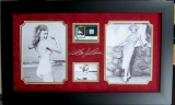 Engraved Marilyn Monroe Signature With Real Swatch of Clothing