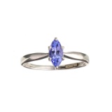 APP: 0.7k Fine Jewelry Designer Sebastian 0.61CT Marquise Cut Tanzanite And Sterling Silver Ring