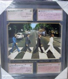 *Beatles Signed Copied Bank Checks Collage