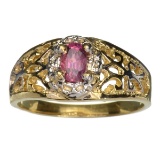 APP: 1k 14KT. Gold, 0.40CT Oval Cut Ruby Ring