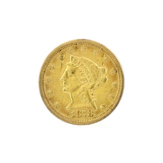 Rare 1878-S $2.50 Liberty Head Gold Coin Great Investment (DF)