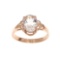 APP: 1.4k Fine Jewelry 14KT. Gold, 1.65CT Oval Cut Morganite Ring