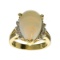 APP: 3.8k 14KT. Yellow/White Gold, 3.87CT Opal And Diamond Ring