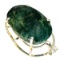 Fine Jewelry Designer Sebastian 449.86CT Oval Cut Green Beryl Platinum Over Sterling Silver Pendant