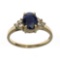 APP: 1.1k Fine Jewelry Designer Sebastian 14KT. Gold, 1.67CT Blue And White Sapphire Ring