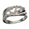 0.20CT Diamond and Platinum Overlay Sterling Silver Ring