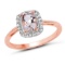 APP: 0.8k Gorgeous Sterling Silver 0.77CT Morganite Ring App. $810 - Great Investment - Glamorous Pi