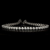 APP: 7k *Fine Jewelry 14KT. White Gold, 3.00CT Round Brilliant Cut Diamond Bracelet (VGN A-38) (Vaul