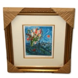 Chagall (After) 'La Dormeuse Aux Fleurs' Framed Giclee-Ltd Edn