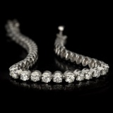 APP: 12k *Fine Jewelry 14KT. White Gold, 5.00CT Round Brilliant Cut Diamond Bracelet (VGN A-40) (Vau