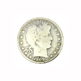 Rare 1908-O Barber Half Dollar Coin