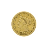 Rare 1855 $2.50 Liberty Head Gold Coin Great Investment (DF)