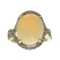 APP: 3.4k 14KT. Yellow/White Gold, 3.42CT Opal And Diamond Ring
