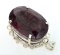 APP: 16.7k Fine Jewelry Designer Sebastian 387.67CT Oval Cut Ruby and Sterling Silver Pendant