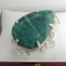 APP: 14.8k Fine Jewelry Designer Sebastian 352.08CT Pear Cut Emerald and Sterling Silver Pendant