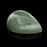 APP: 5.2k 369.00CT Pear Cut Cabochon Green Guatemala Jade Gemstone