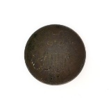 Rare XXXX Two-Cents Piece Coin