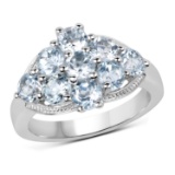 APP: 0.3k Gorgeous Sterling Silver 2.88CT Blue Topaz Ring App. $285 - Great Investment - Exceptional