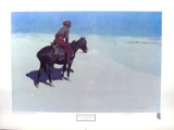 FREDERIC REMINGTON (After) The Scout: Friends or Enemies Print, 28.5'' x 21.5''
