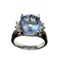 APP: 12k 14KT. White Gold, 5.02CT Round Cut Tanzanite And 0.21CT Diamond Ring