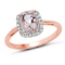 APP: 0.8k Gorgeous Sterling Silver 0.77CT Morganite Ring App. $810 - Great Investment - Magnificent