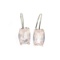 Fine Jewelry Designer Sebastian 11.75CT Rectangular Cut Rose Quartz and Sterling Silver Earrings