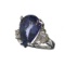 APP: 35.8k 14KT. White Gold, 13.96CT Pear Cut Tanzanite And 0.34CT Diamond Ring