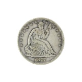 Extremely Rare 1877 Liberty Seated Half Dollar Coin