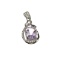 APP: 0.4k Fine Jewelry 2.35CT Purple Amethyst And White Sapphire Sterling Silver Pendant