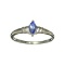 APP: 0.8k Fine Jewelry 0.35CT Marquise Cut Tanzanite And Platinum Over Sterling Silver Ring