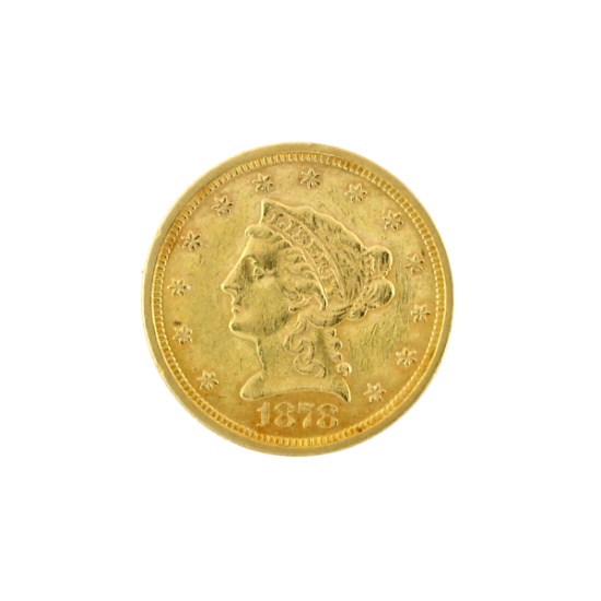 Rare 1878-S $2.50 Liberty Head Gold Coin Great Investment (DF)