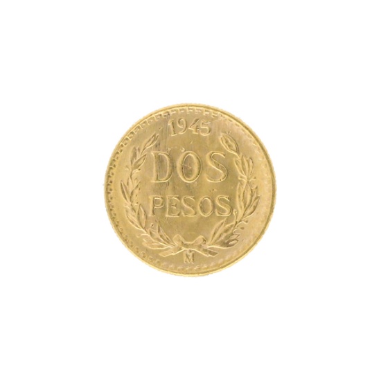 Rare 2 Peso Mexico Gold Coin Great Investment