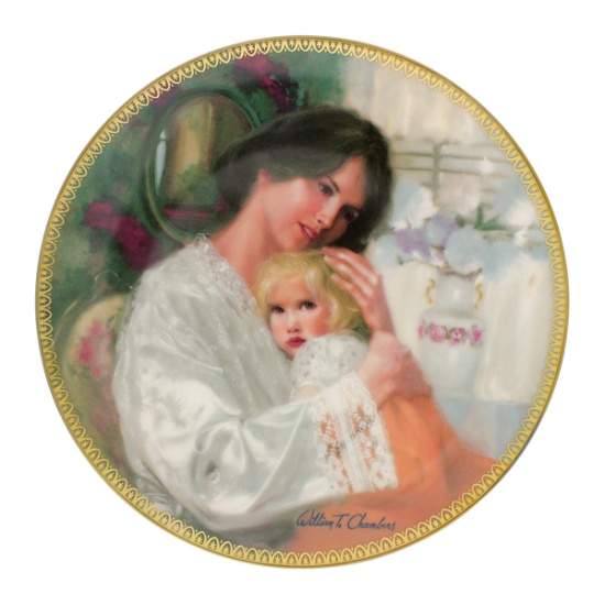 Collector's Plate Design ''''Mother's Here'''' COA #6668A