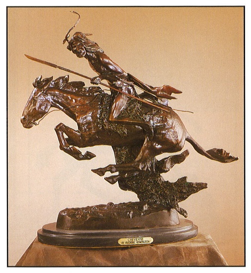 *Very Rare Large Cheyenne Bronze by Frederic Remington 22'''' x 21.5''''  -Great Investment- (SKU-AS
