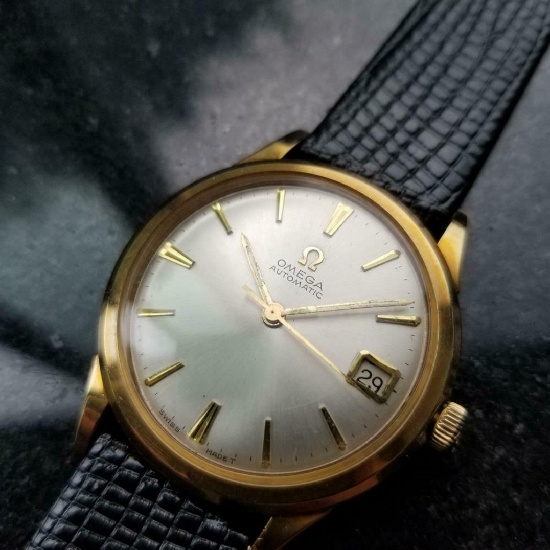 *OMEGA 10k Gold-Capped Date Automatic c.1964 Swiss Vintage Men's Watch