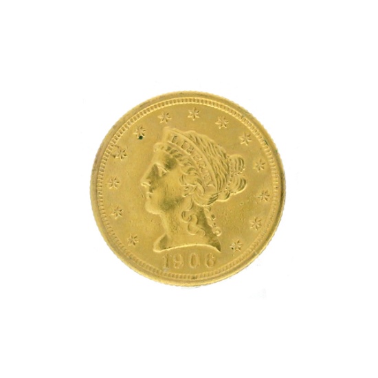 Rare 1906 $2.50 Liberty Head Gold Coin Great Investment