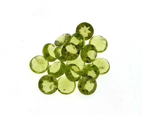 APP: 3k 20.00CT Round Cut Green Peridot Parcel