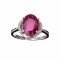 APP: 2.7k Fine Jewelry Designer Sebastian 3.57CT Ruby And Colorless Topaz Platinum Over Sterling Sil