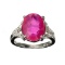 APP: 2.6k Fine Jewelry Designer Sebastian 4.05CT Ruby And Colorless Topaz Platinum Over Sterling Sil
