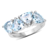 APP: 0.4k Gorgeous Sterling Silver 5.00CT Blue Topaz Ring App. $415 - Great Investment - Exquisite P